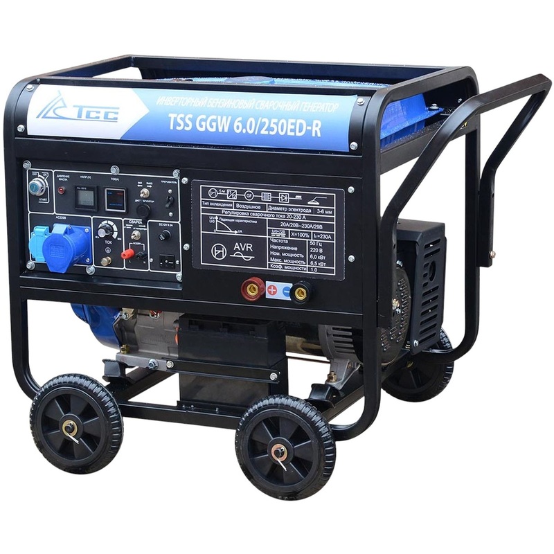 Изображение товара Генератор бензиновый ТСС GGW 6.0/250ED-R инверторный сварочный