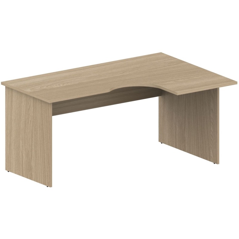 Изображение товара Эргономичный стол Агат А-44R правый цвет ясень шимо 1600x1100x750 мм