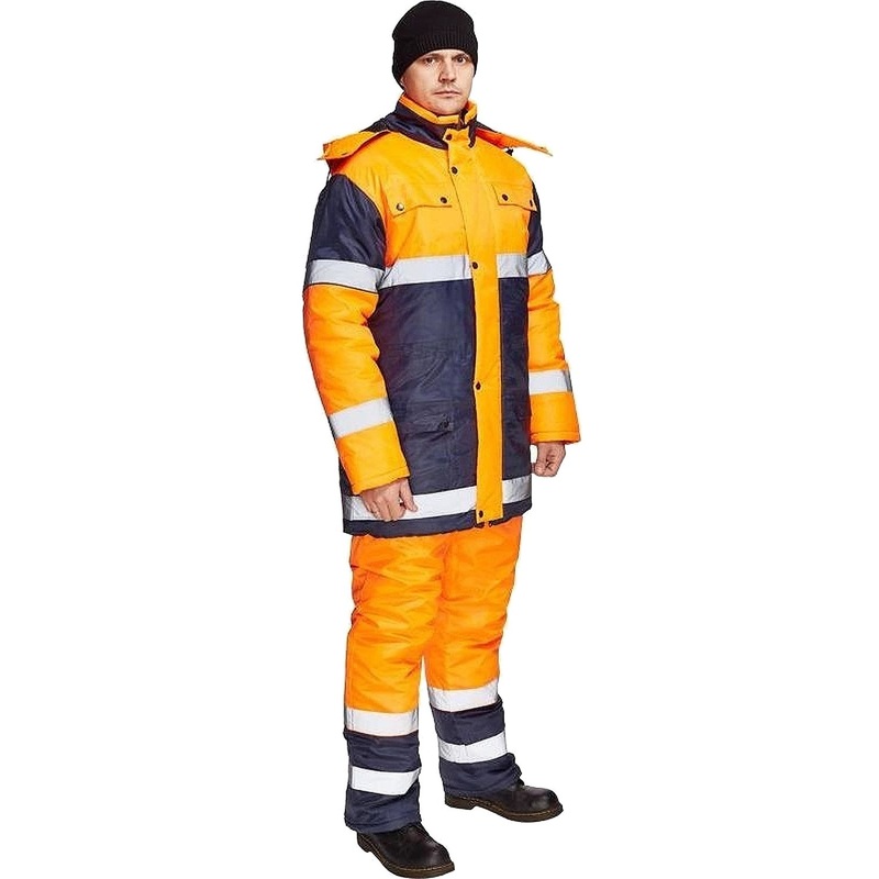 Изображение товара Костюм сигнальный зимний с брюками Спектр-1 КБР оранжевый/синий c СОП (размер 64-66, рост 170-176)