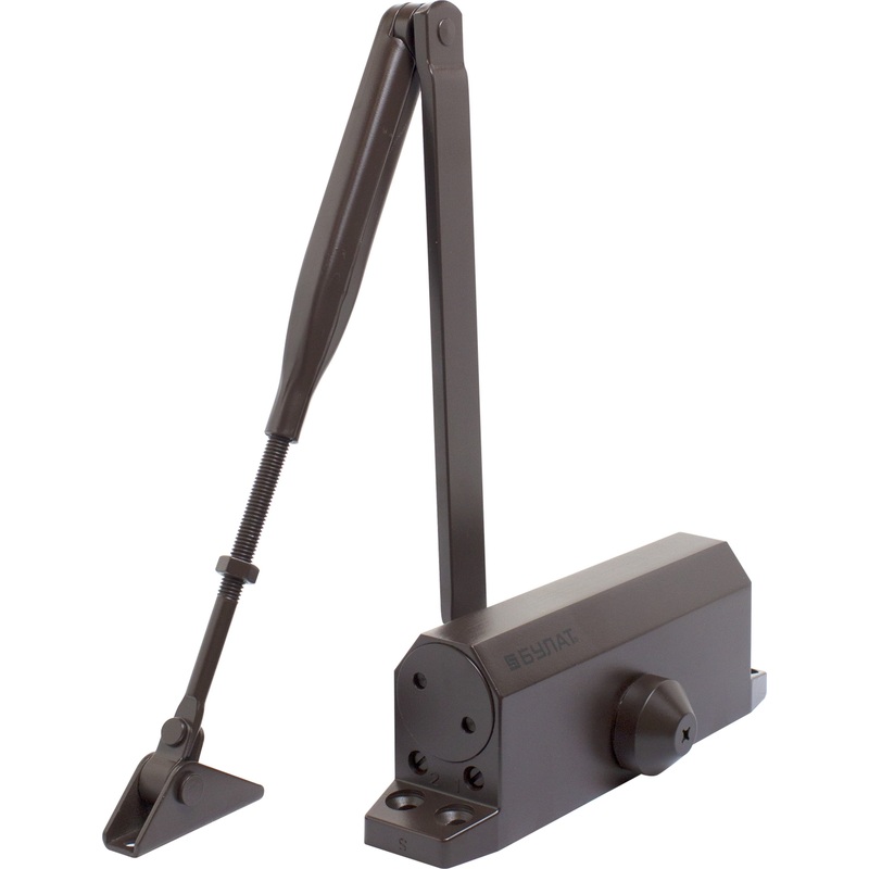 Изображение товара Доводчик дверной Булат 15370 до 120 кг коричневый для автоматического закрытия дверей