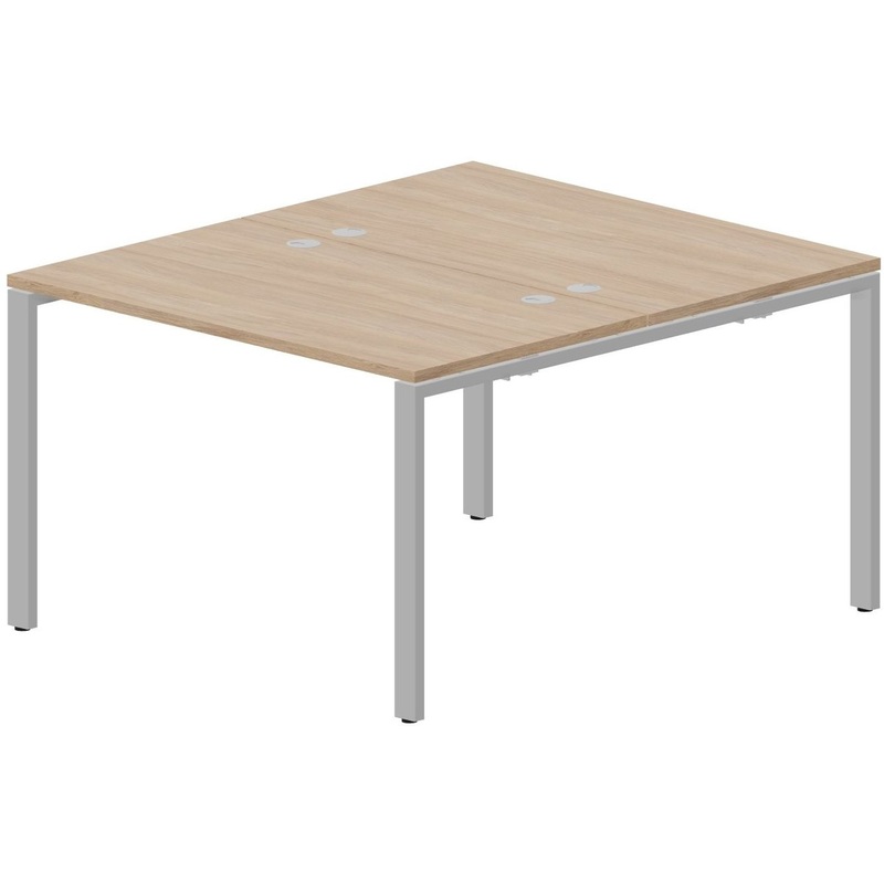 Изображение товара Стол письменный Strike STN2TG127OWAL 2 рабочих места дуб светлый