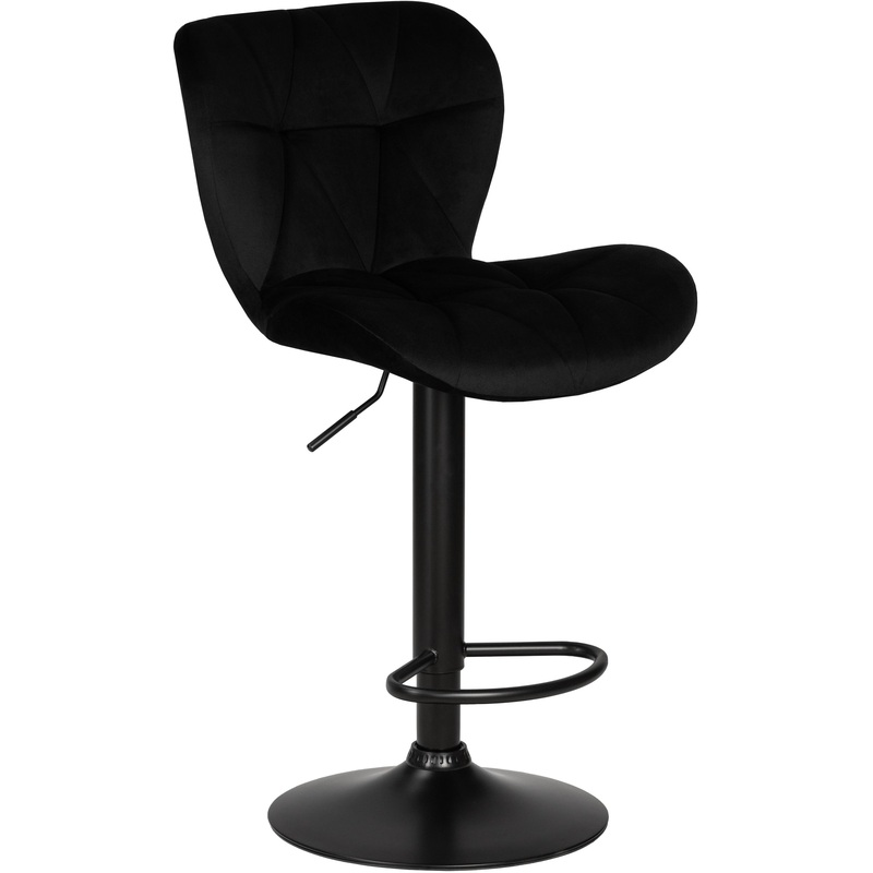 Изображение товара Стул барный LM-5022_BlackBase чёрный (велюр, фанера)