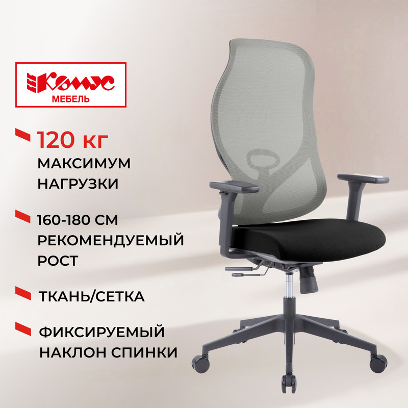 Изображение товара Кресло для руководителя Easy Chair 603 MC серое/чёрное