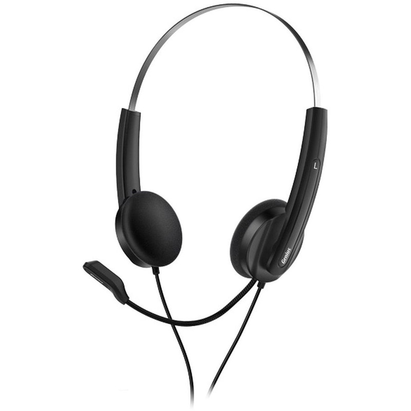 Изображение товара Гарнитура проводная Genius HS-220U стерео USB накладная черная