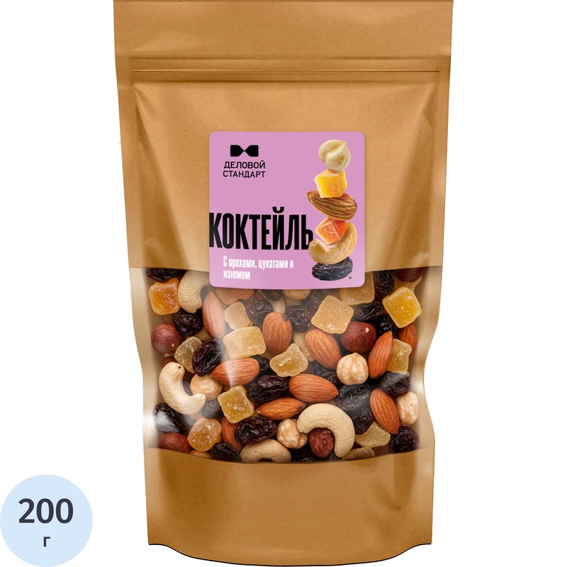 Изображение товара Коктейль из сухофруктов и орехов Деловой Стандарт 200 г
