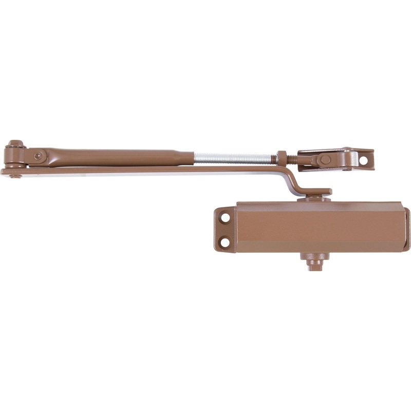 Изображение товара Дверной доводчик Аллюр 132/2-3 A-С, до 80 кг, коричневый, регулируемый