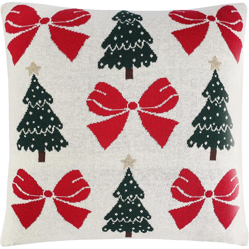 Изображение товара Декоративная подушка Tkano Christmas Bows 45x45 см хлопок разноцветная