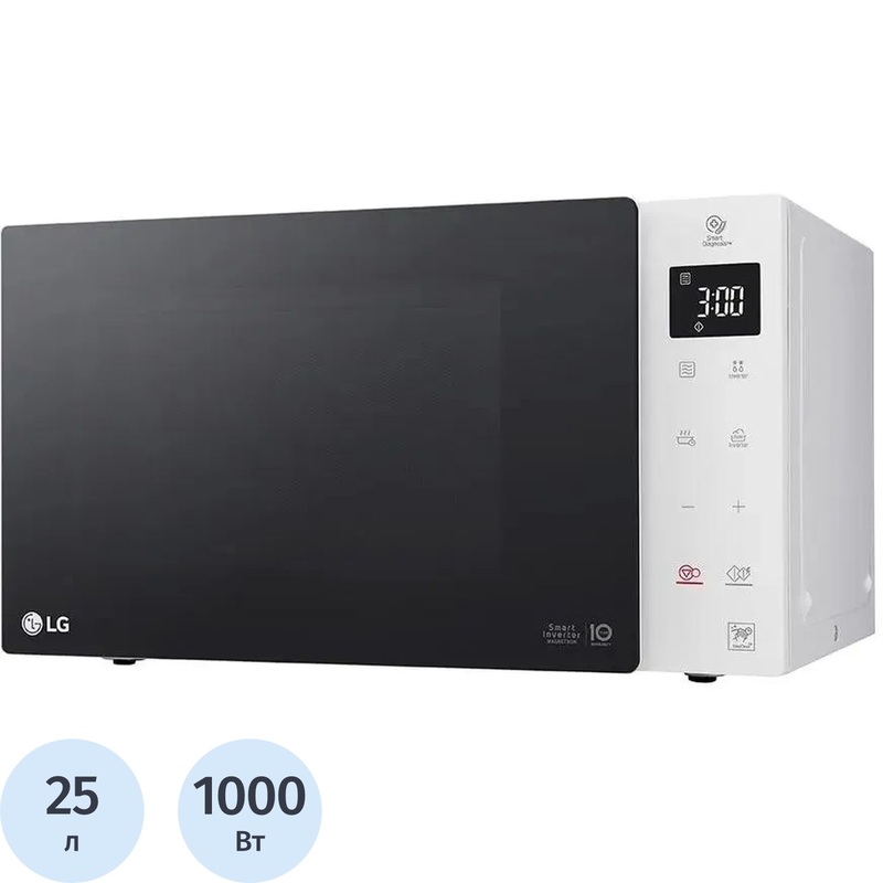 Изображение товара LG MW25R35GISW Микроволновая печь 25 л сенсорное управление 1000 Вт инвертор