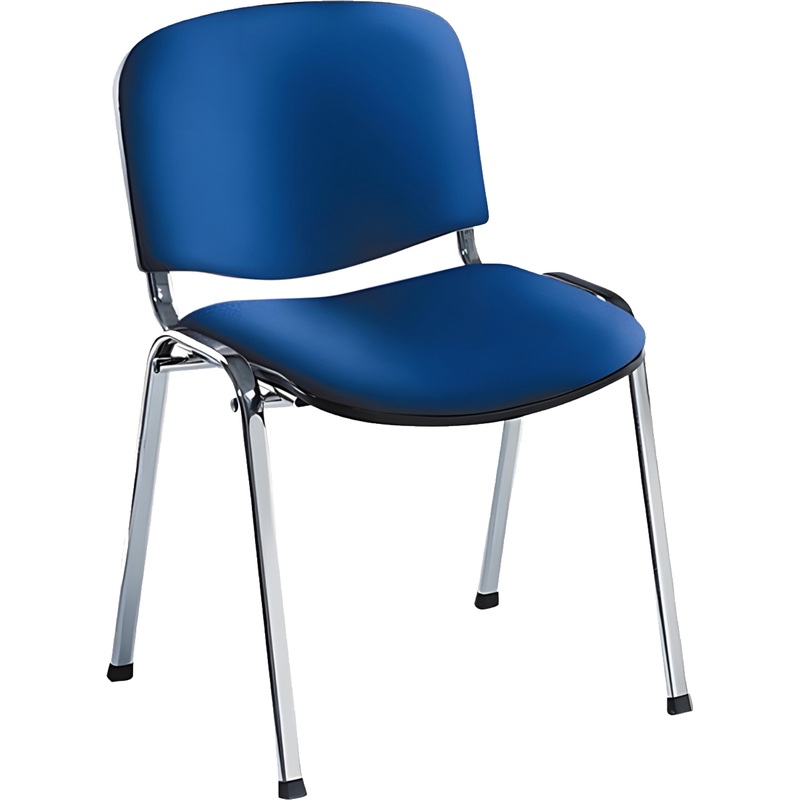 Изображение товара Офисный стул Easy Chair ИЗО/ISO синий ткань металл хромированный, без подлокотников, 9725