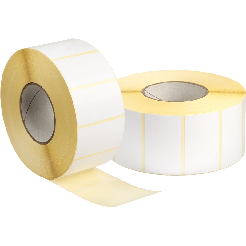 Изображение товара Термотрансферные этикетки 25х43 мм бумажные полуглянцевые (диаметр втулки 76 мм, 3000 этикеток)