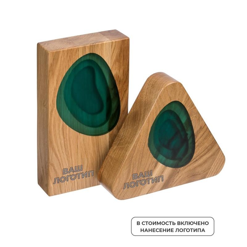 Изображение товара Стела Глубина дерево/смола (170x150x40 мм) с индивидуальной гравировкой (20 штук в упаковке)