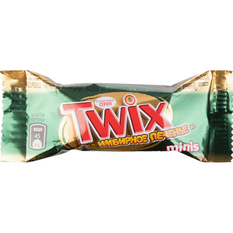 Изображение товара Шоколадный батончик Twix Minis Имбирное печенье 2,7 кг вкусное лакомство