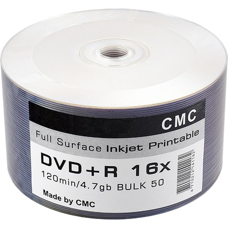 Изображение товара Диск DVD+R CMC 4.7 ГБ 16x bulk 50 штук