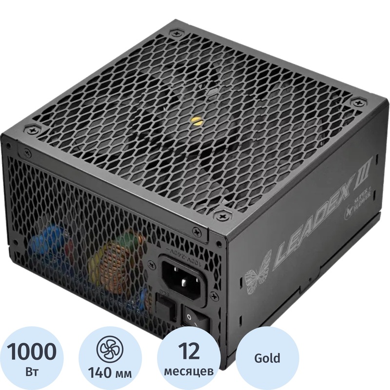 Изображение товара Блок питания Super Flower Leadex III Gold SF-1000F14GE 1000 Вт Изображение товара Блок питания Super Flower Leadex III Gold SF-1000F14GE 1000 Вт