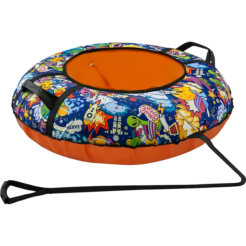 Изображение товара Детский тюбинг диаметром 73 см разноцветный безопасный для зимних развлечений