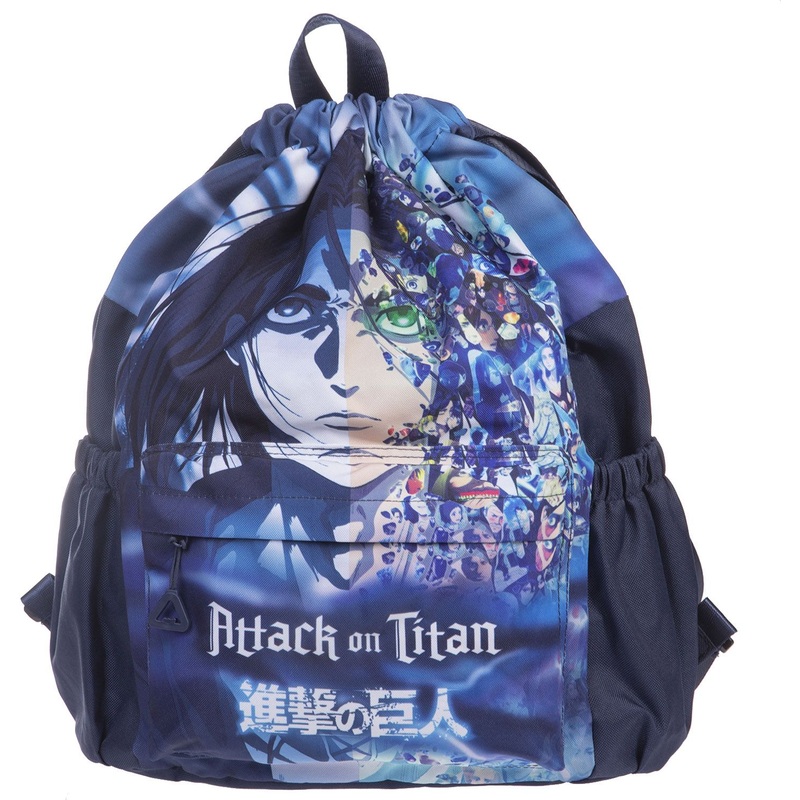 Изображение товара Рюкзак мешок Hatber Атака Титанов синий 20 литров для школы и прогулок