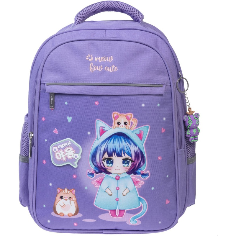 Изображение товара Детский рюкзак Hatber Light Девочка-кошка фиолетовый для дошкольников