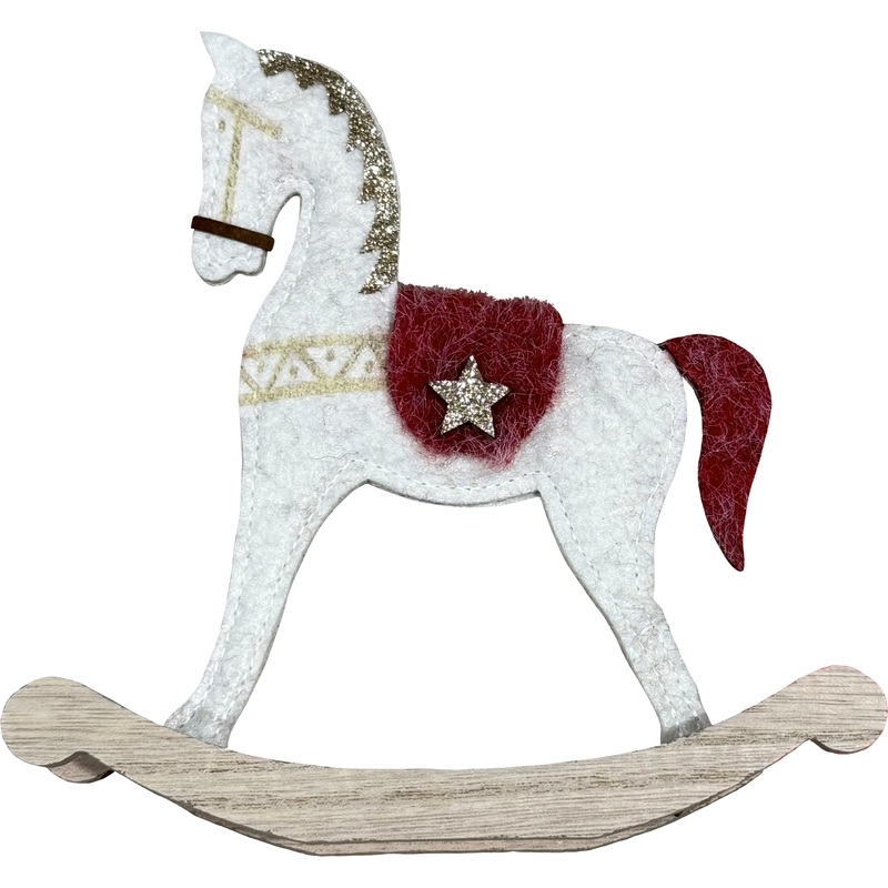 Изображение товара Украшение фигурка лошадка из МДФ и полиэстера Magic Time для Нового года
