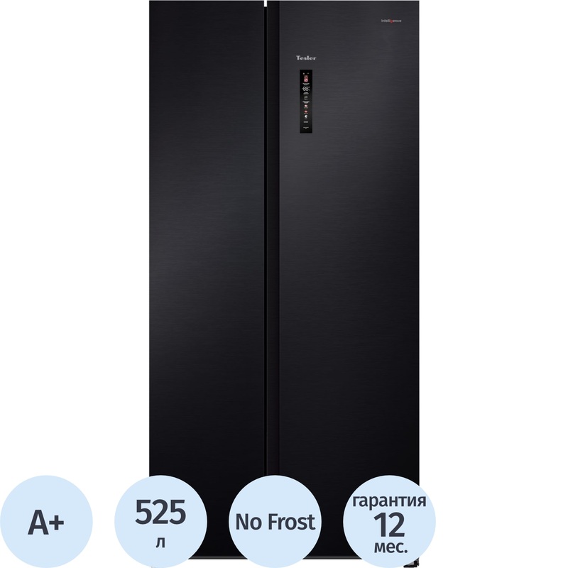 Изображение товара Двухкамерный холодильник Tesler RSD-537BI с системой no frost 525 л