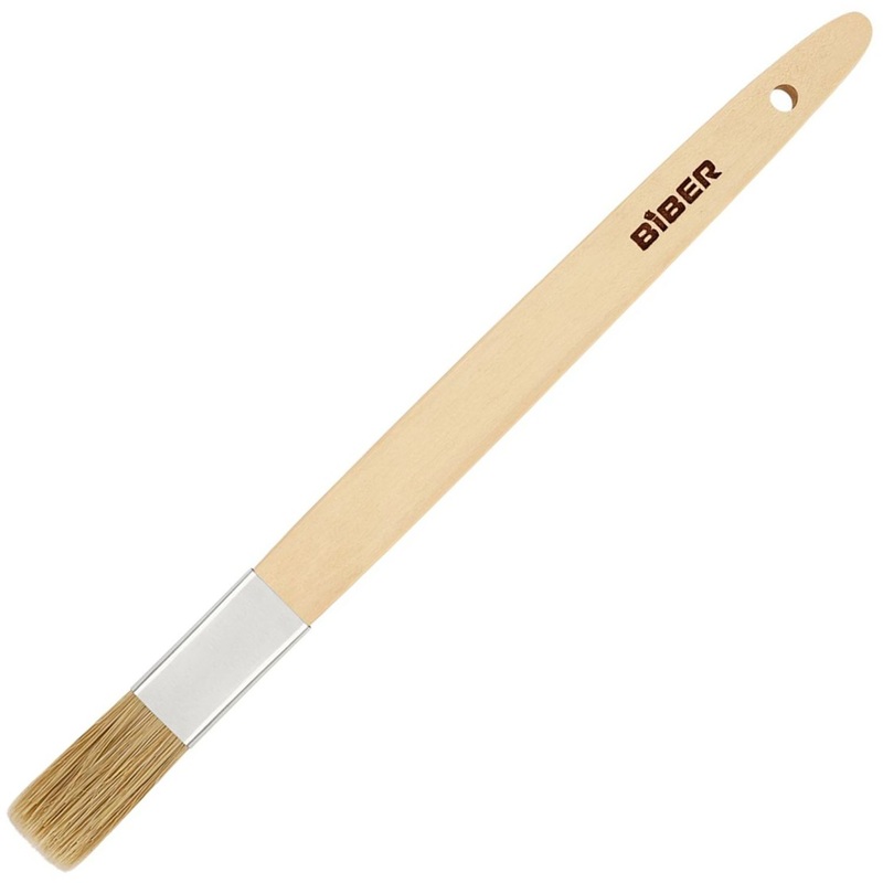 Изображение товара Кисть малярная плоская Бибер 31102 из натуральной щетины 15 мм с деревянной рукояткой (тов-001955)