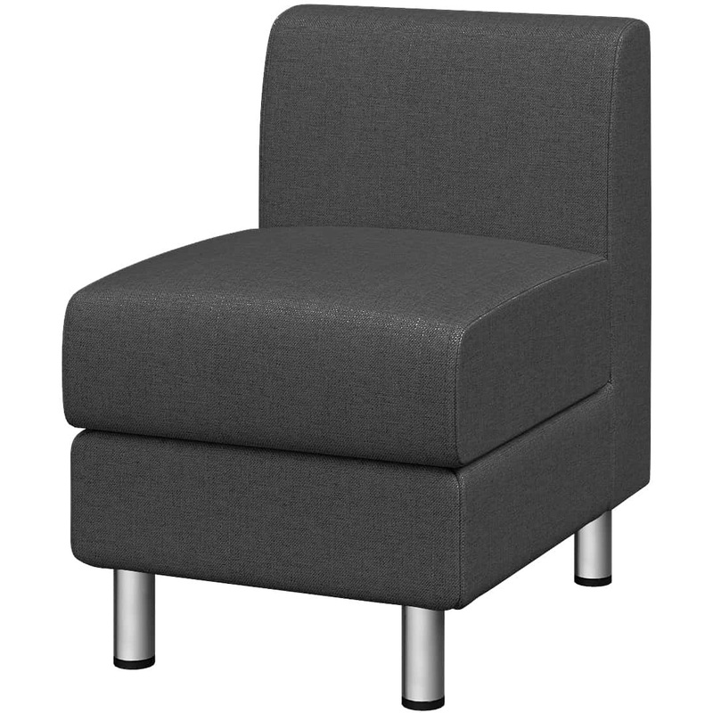 Изображение товара Модуль дивана прямой Домино одноместный серый ткань металлокаркас