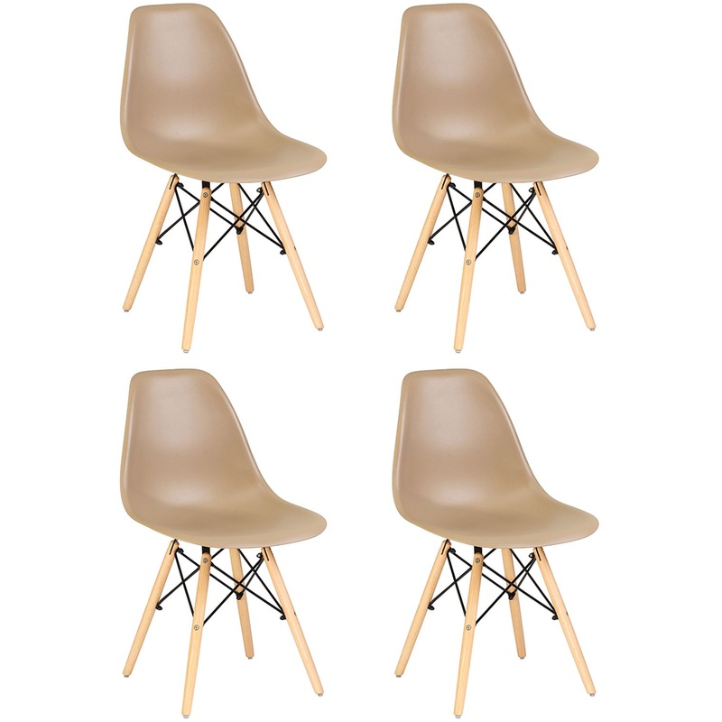 Изображение товара Стул обеденный LMZL-PP638-N бежевый (полипропилен) - 4 шт комплект DOBRIN DSW