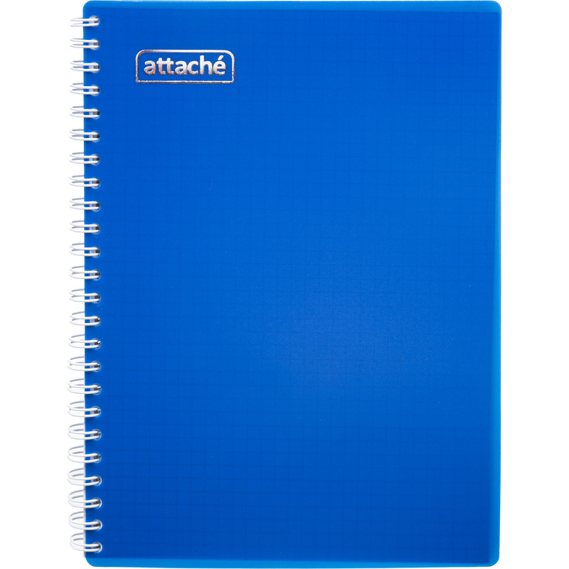 Изображение товара Бизнес-тетрадь Attache Plastic A5 96 листов синяя в клетку на спирали