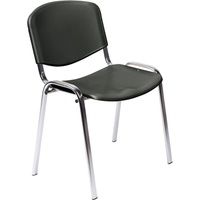 Стул офисный Easy Chair Изо чёрный пластик металл хромированный (573682)