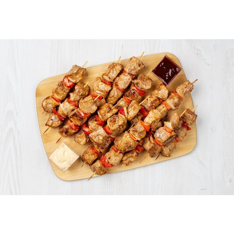 Изображение товара Мини-шашлычки Свинные на 5-10 персон фуршетный сет с соусами