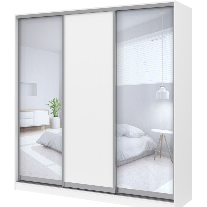 Изображение товара Трёхдверный шкаф-купе Comfort белый ЛДСП 2398х600х2201