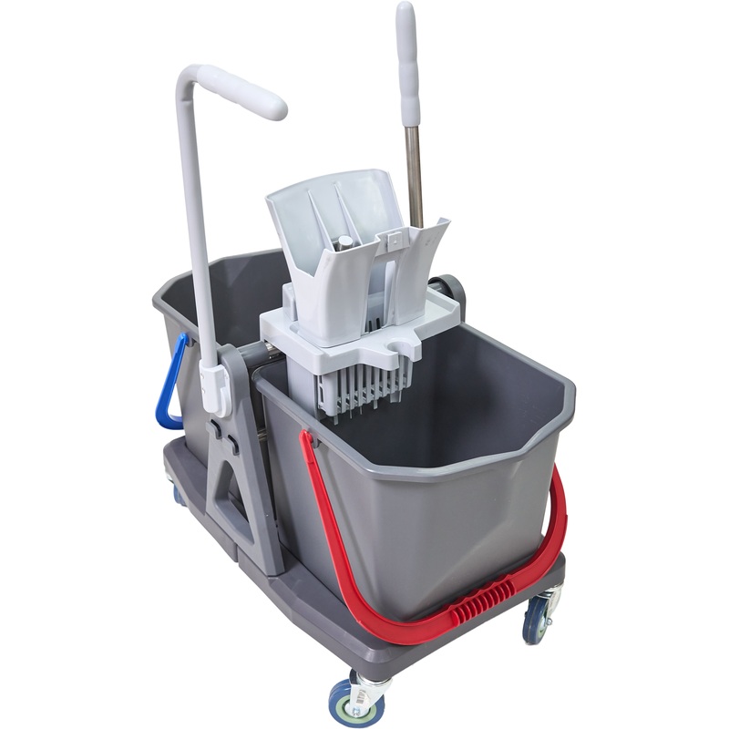 Изображение товара Тележка уборочная двухвёдерная Росмоп Кваттро 2x25 л с отжимом DB-50R