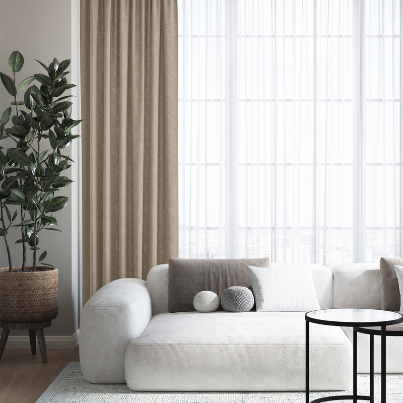 Изображение товара Штора Волшебная ночь Канвас 150x290 см бежевая (1 штука)