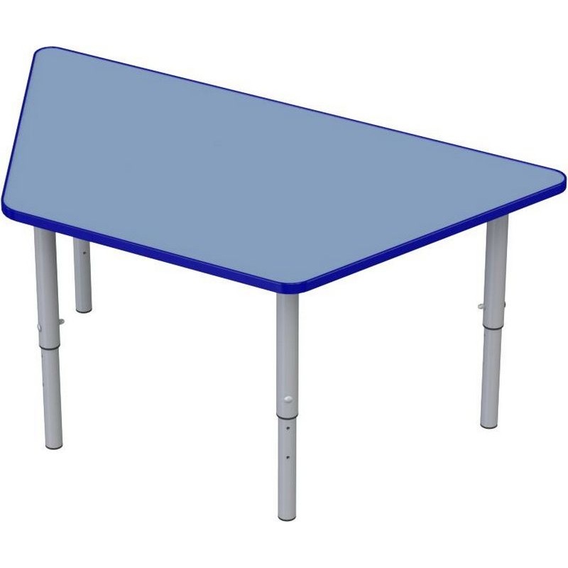 Изображение товара Стол трапеция на регулируемых ножках МЦ-83-7 (синий/серый, 1104х564х580 мм)