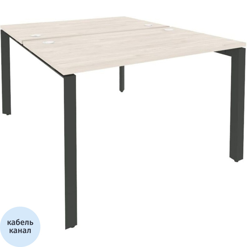 Изображение товара Рабочая станция на 2 рабочих места ONIX-П O.MP-D.RS-2.2.7, размер 1180х1475х750 мм, цвет денвер све