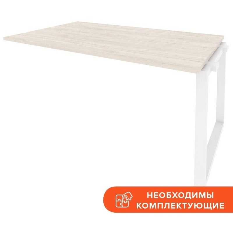 Изображение товара Элемент стола для переговоров Onix-O O.MO-NPRG-4 белый денвер светлый 1580х980х750 мм