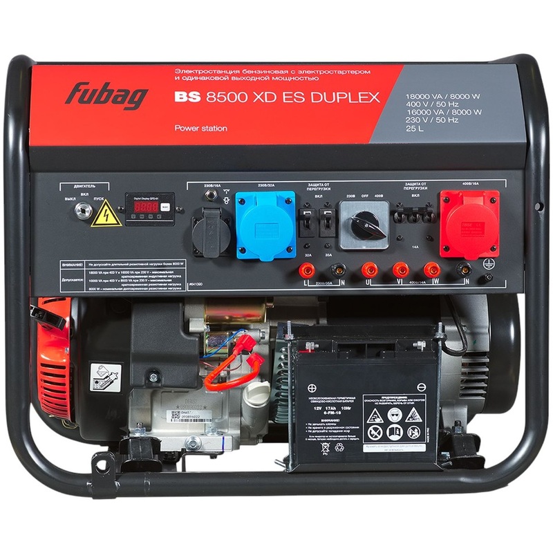 Изображение товара Генератор бензиновый Fubag BS 8500 XD ES Duplex (641090) для резервного энергоснабжения