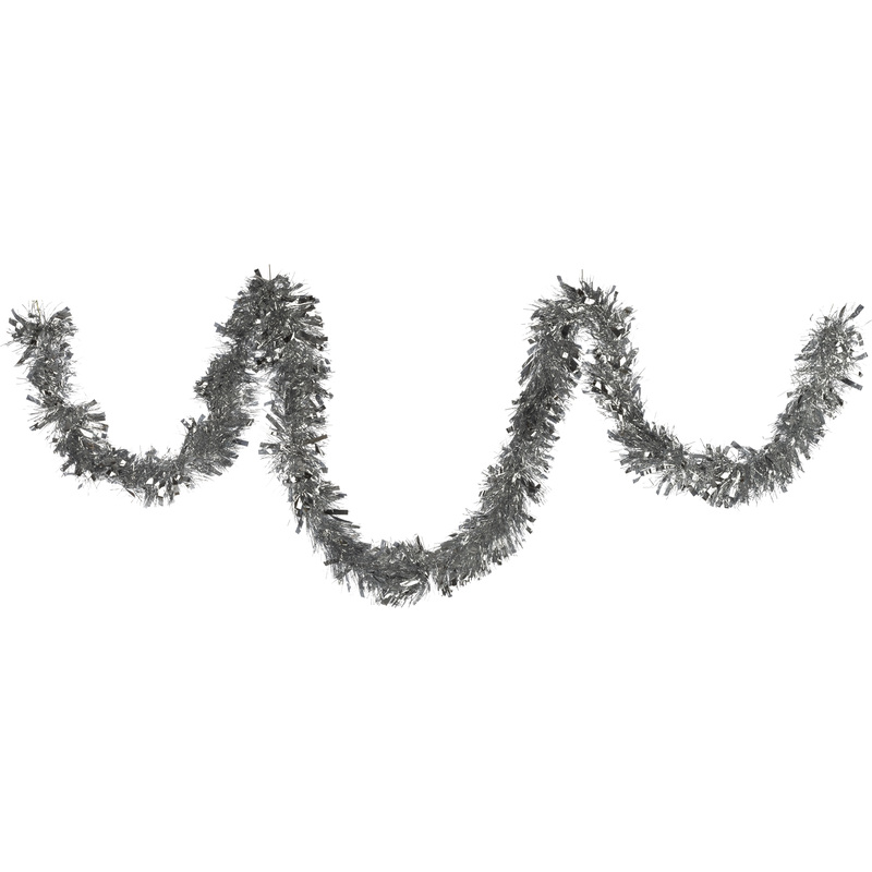 Изображение товара Мишура новогодняя Miland серебристая 200x10 см для украшения елки и интерьера