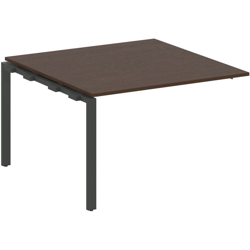 Изображение товара Элемент для стола переговоров Metal System Style БП.ППРГ-2 венге цаво/антрацит 1200x1235x750 мм