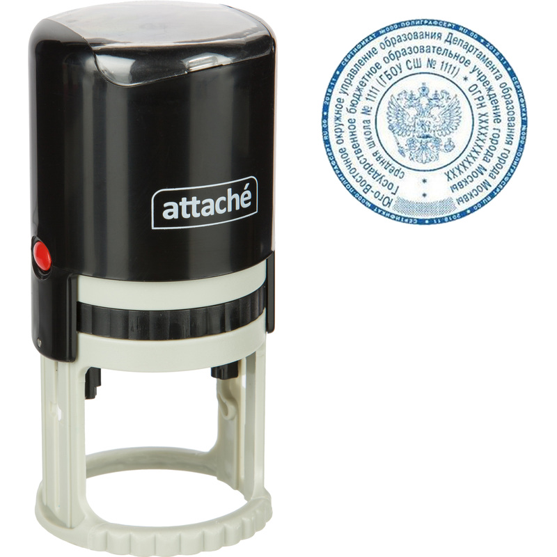 Изображение товара Оснастка для печати круглая Attache 9045 R45 черная 45 мм