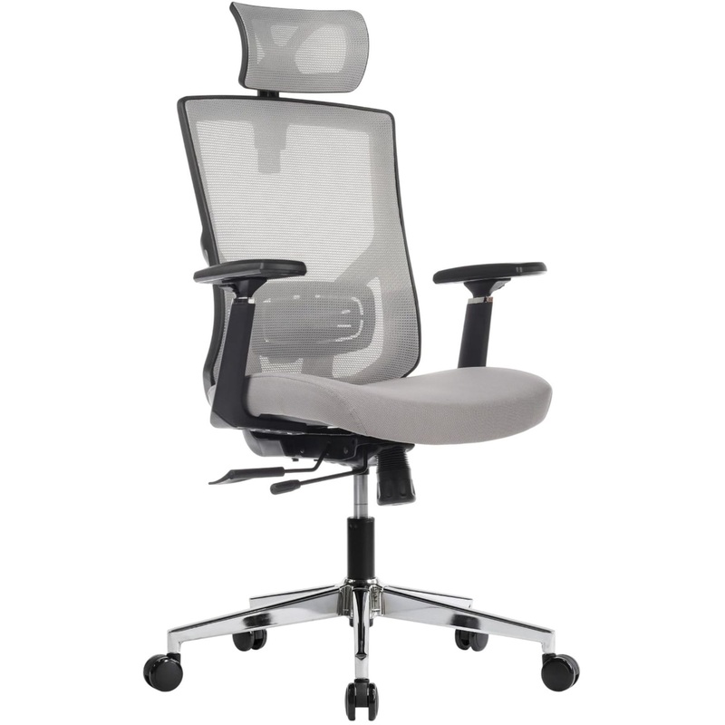 Изображение товара Кресло для руководителя RV Design Step серое с подголовником