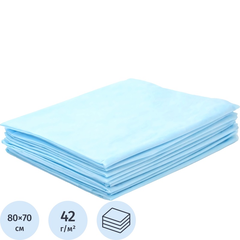 Изображение товара Простыня одноразовая Инмедиз стерильная в сложении 80x70 см голубая