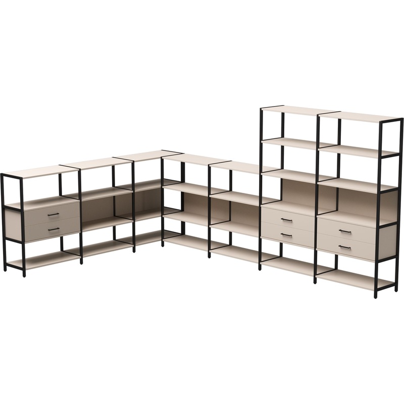 Изображение товара Стеллаж для документов EVO 254ST19GU9005 кашемир/чёрный