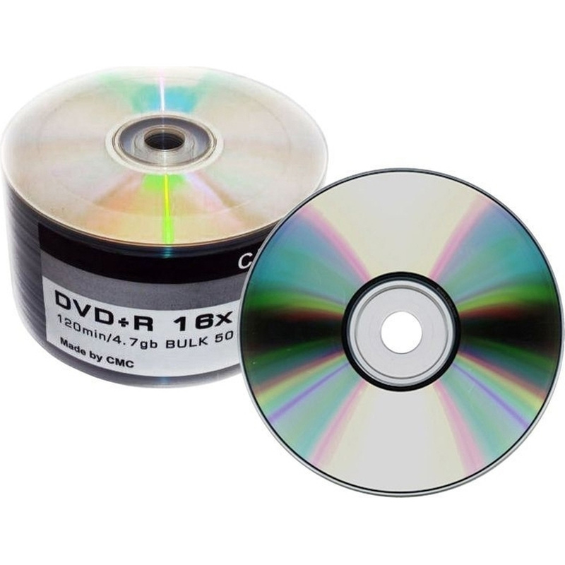 Изображение товара Диск DVD+R CMC 4.7 ГБ 16x bulk CMCDVDPRB50 (50 штук в упаковке)
