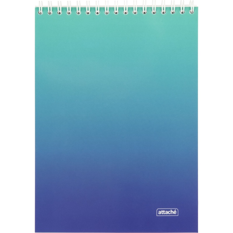 Изображение товара Блокнот Attache Градиент А5 80 листов бирюзовый в клетку с УФ-лаком