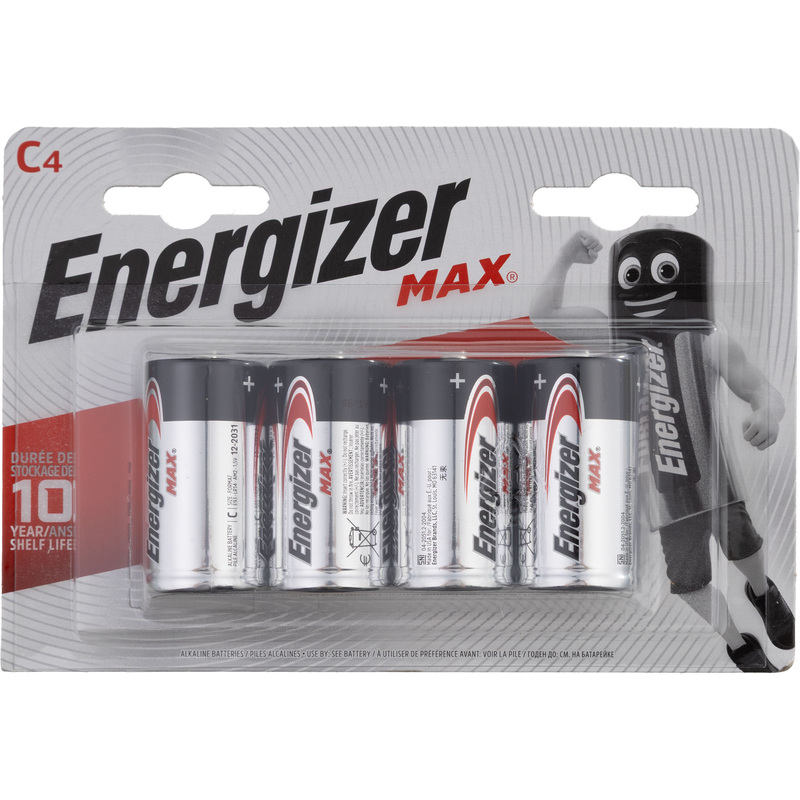 Изображение товара Батарейка C LR14 Energizer Max 4 шт надежные источники питания
