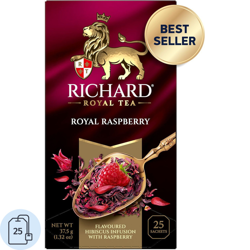 Изображение товара Чай ягодный фруктовый Richard Royal Raspberry 25 сашет