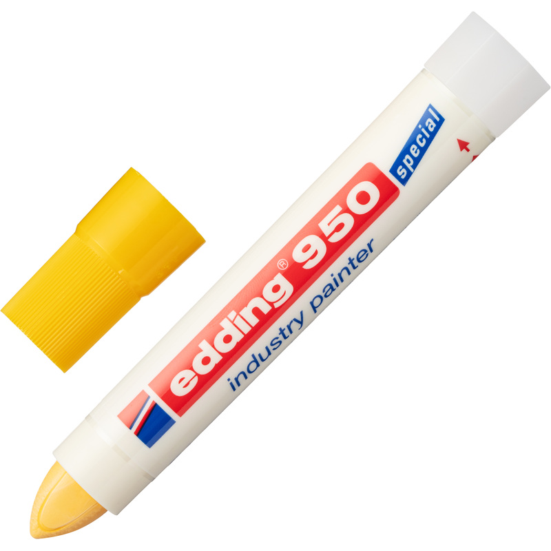 Изображение товара Маркер Edding 950/5 для агрессивной среды жёлтый 5-10 мм