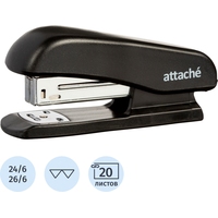 Степлер Attache (Attache Economy) до 20 листов черный (скобы № 24/6,  26/6)