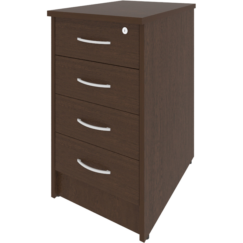 Изображение товара Тумба приставная Riva с замком 412х600х750 мм венге для офиса и дома