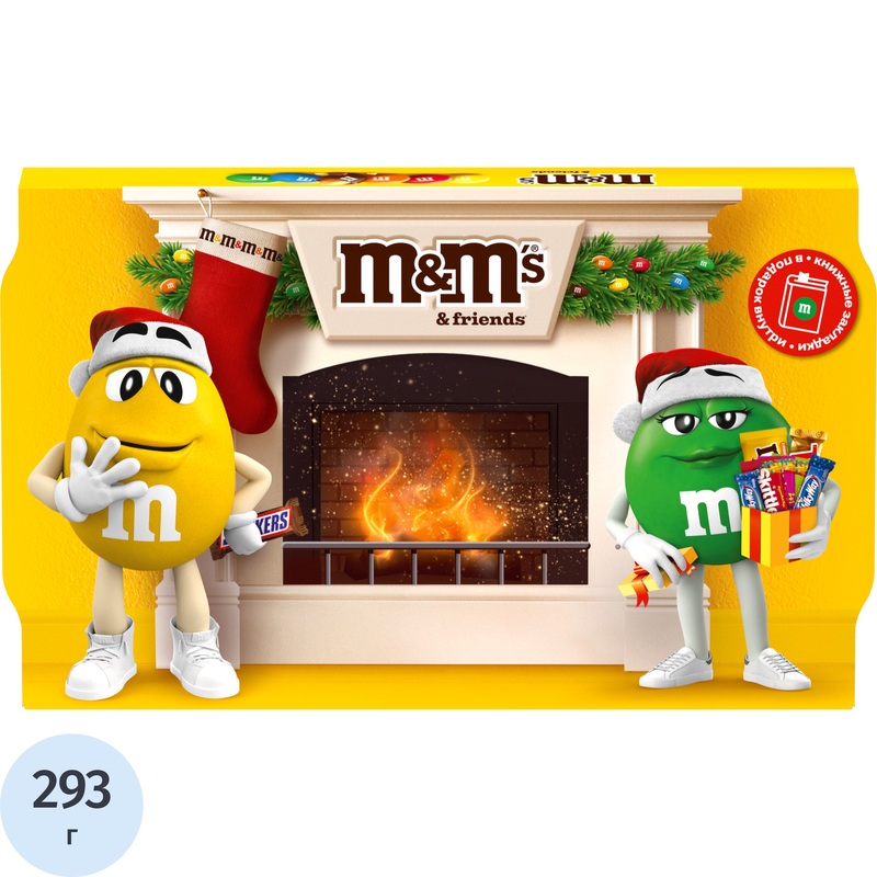 Изображение товара Подарочный набор M&Ms Friends Камин ассорти 293 г